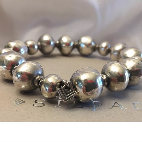 Silpada Sterling Silver Atmospheric Oxidized Beaded Bracelet B1998 - Picture 8 of 16